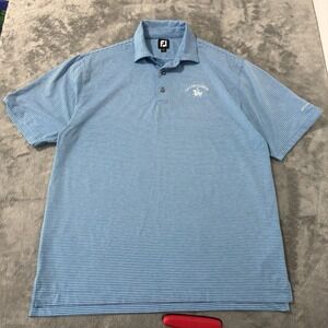 FootJoy Polo Shirt Mens XL Blue Lightweight 2018 Duel In The Desert Golf Stretch